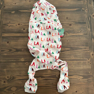 Petco Merry Makings Dog Playsuit XL Hooded Christmas Pajamas NWT
